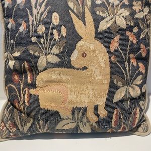 Medieval Rabbit designed French Tapestry Pillow